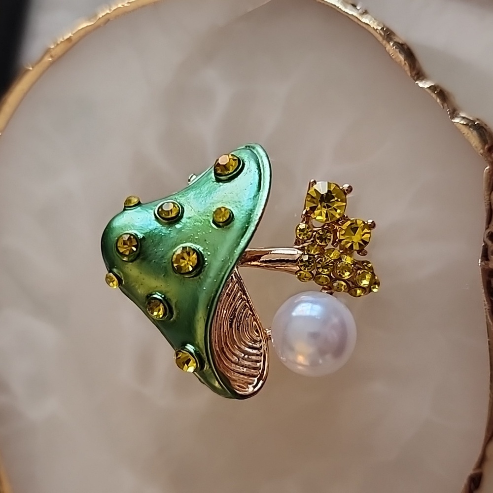 Brooch FAIRY Garden Brooch/Necklace Combo Simulated Pearl Bright Enamel  Colors - Picture 2 of 7